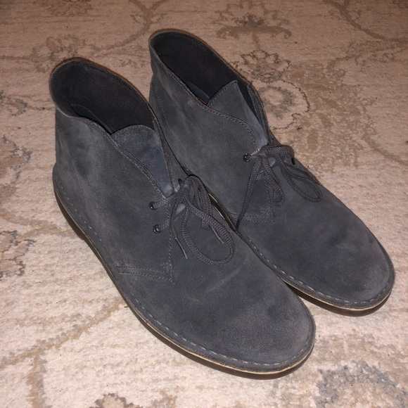 Clarks Desert Boots - Grey Suede Sz11.5 - Picture 2 of 7
